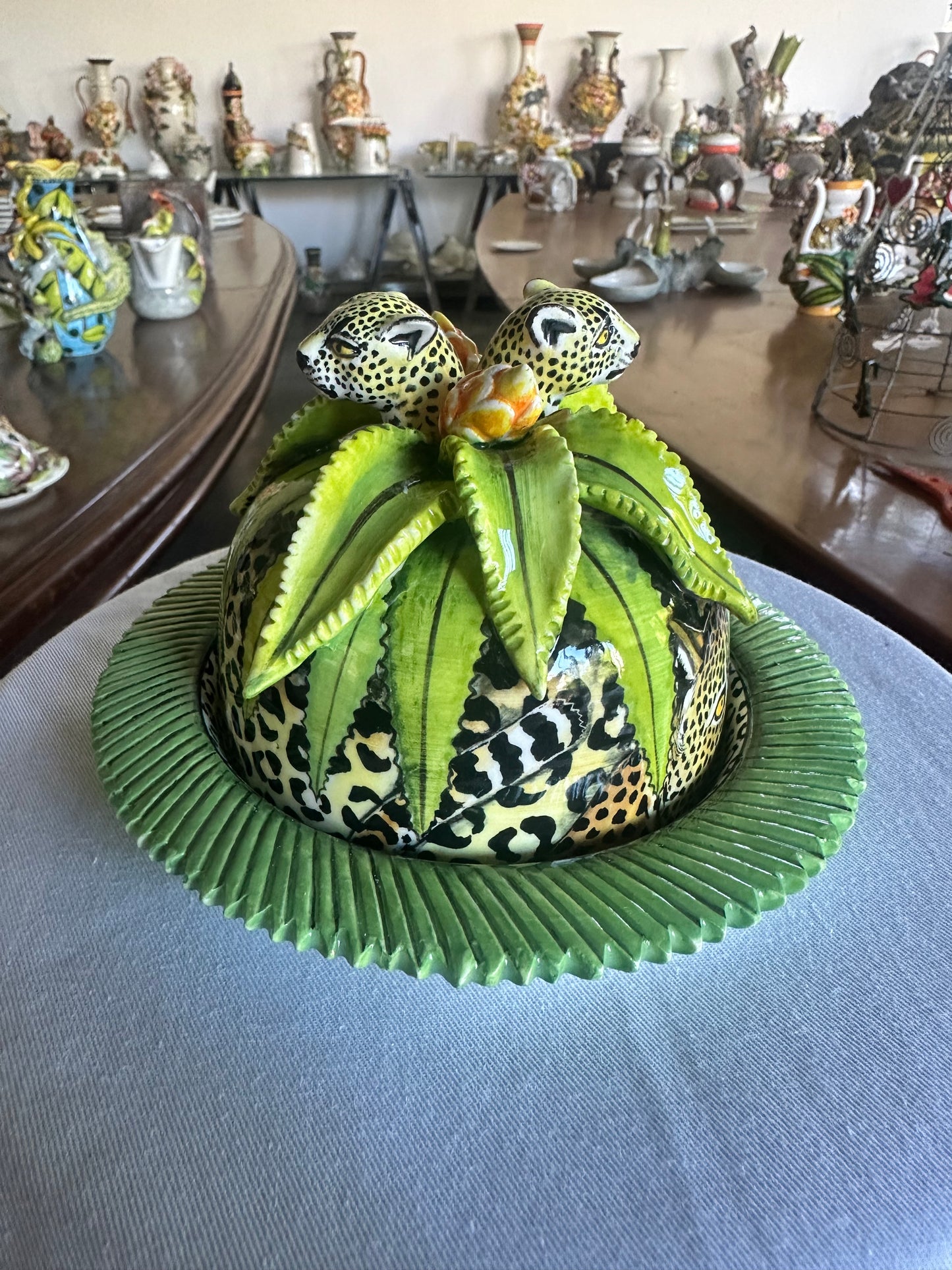 Jungle Leopard Butter Dish