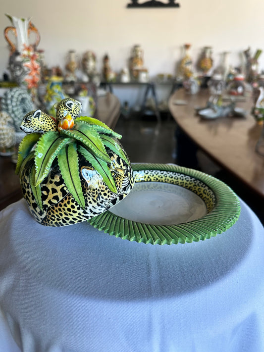 Jungle Leopard Butter Dish
