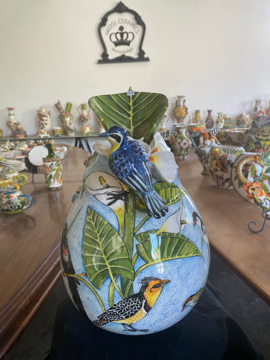 Blue Bird Vase