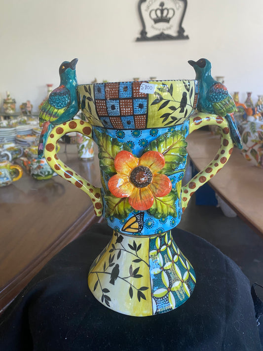 Blue Bird Flower Goblet