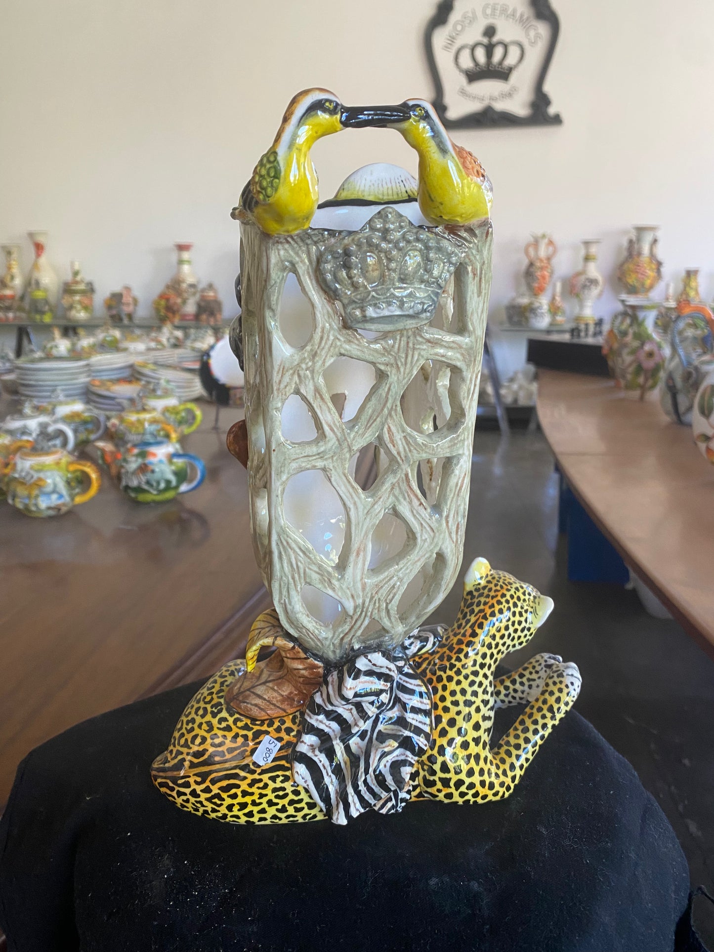 Leopard Tree Vase