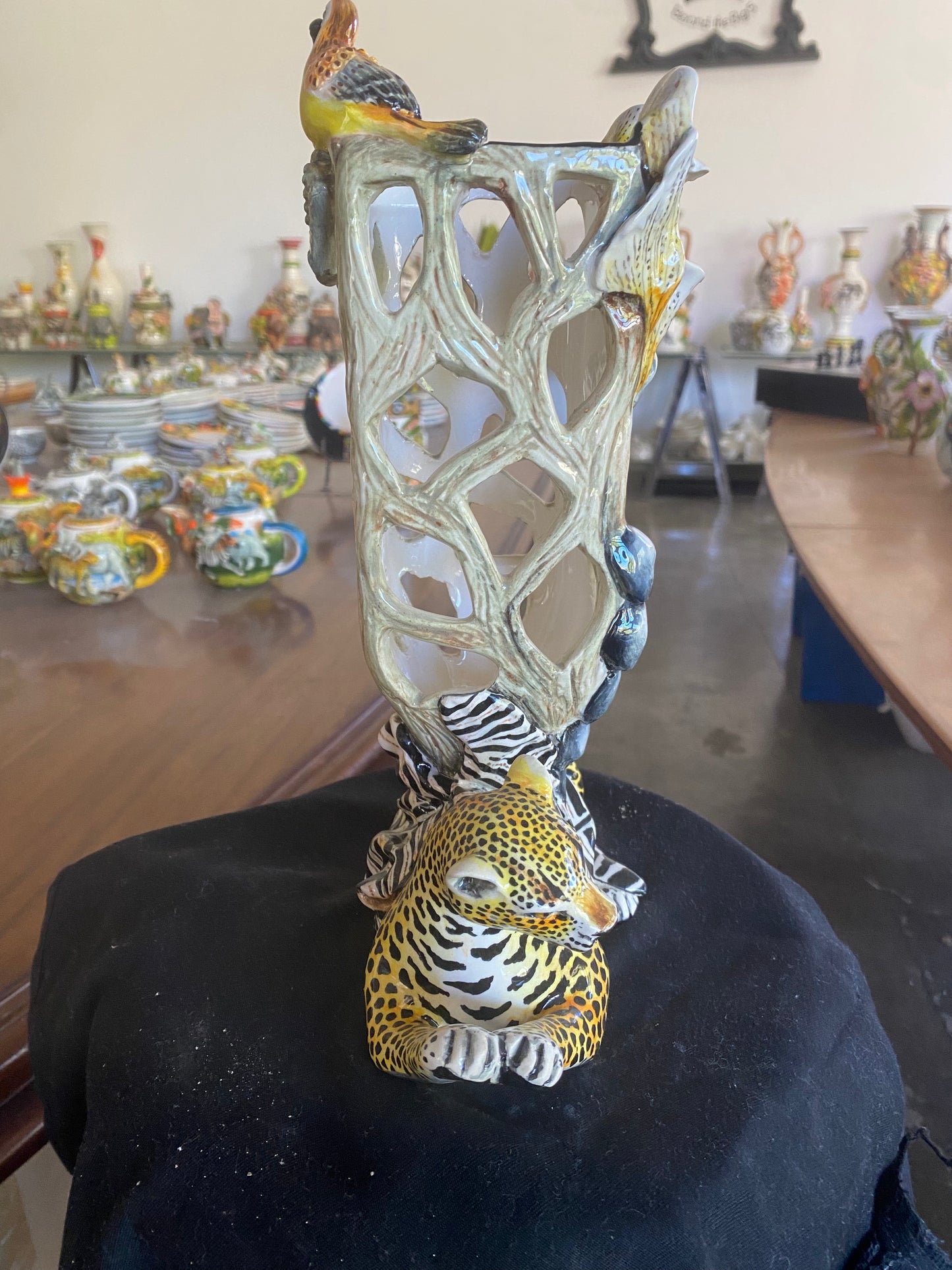 Leopard Tree Vase