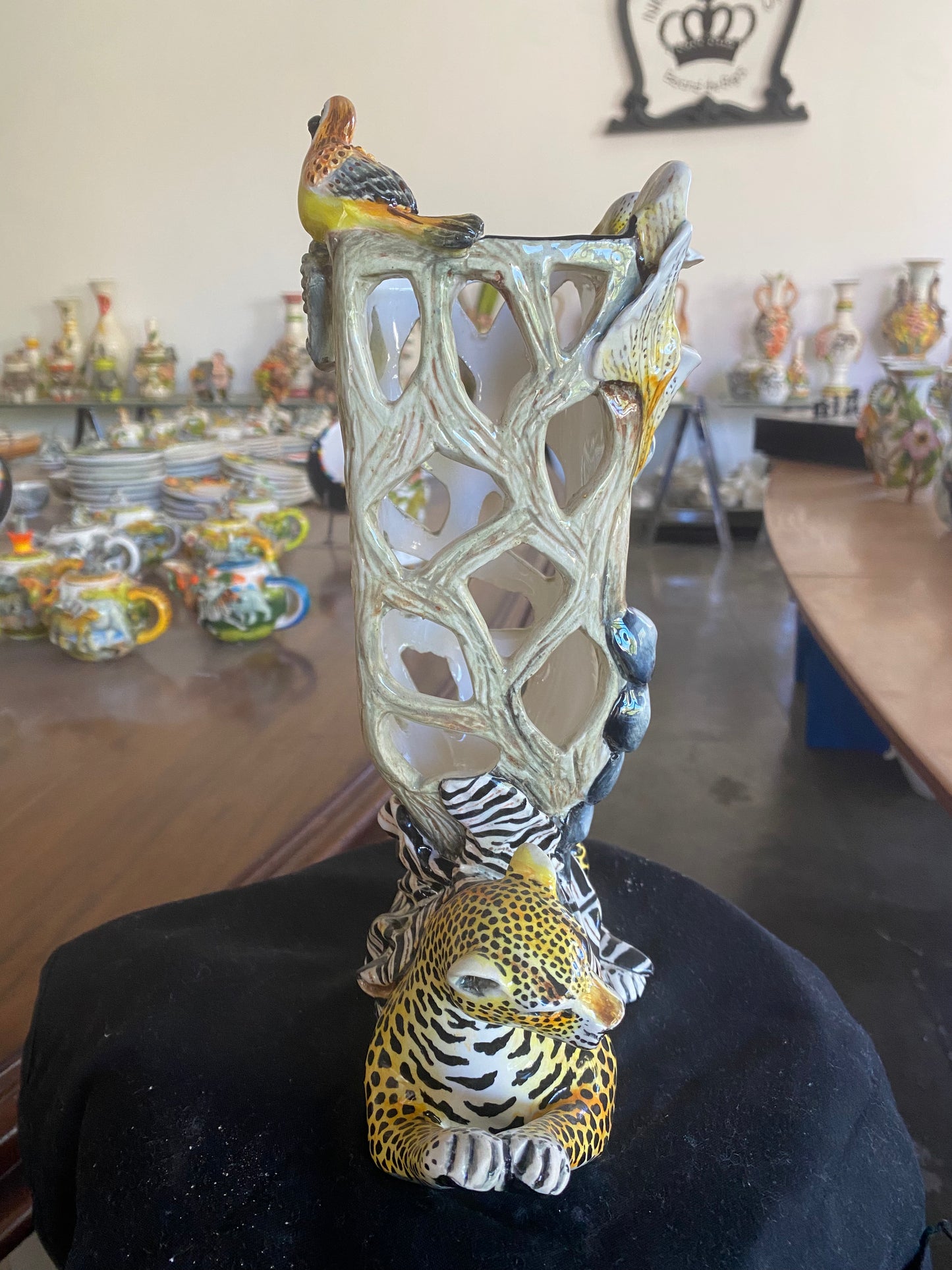 Leopard Tree Vase