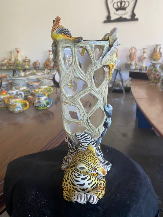 Leopard Tree Vase