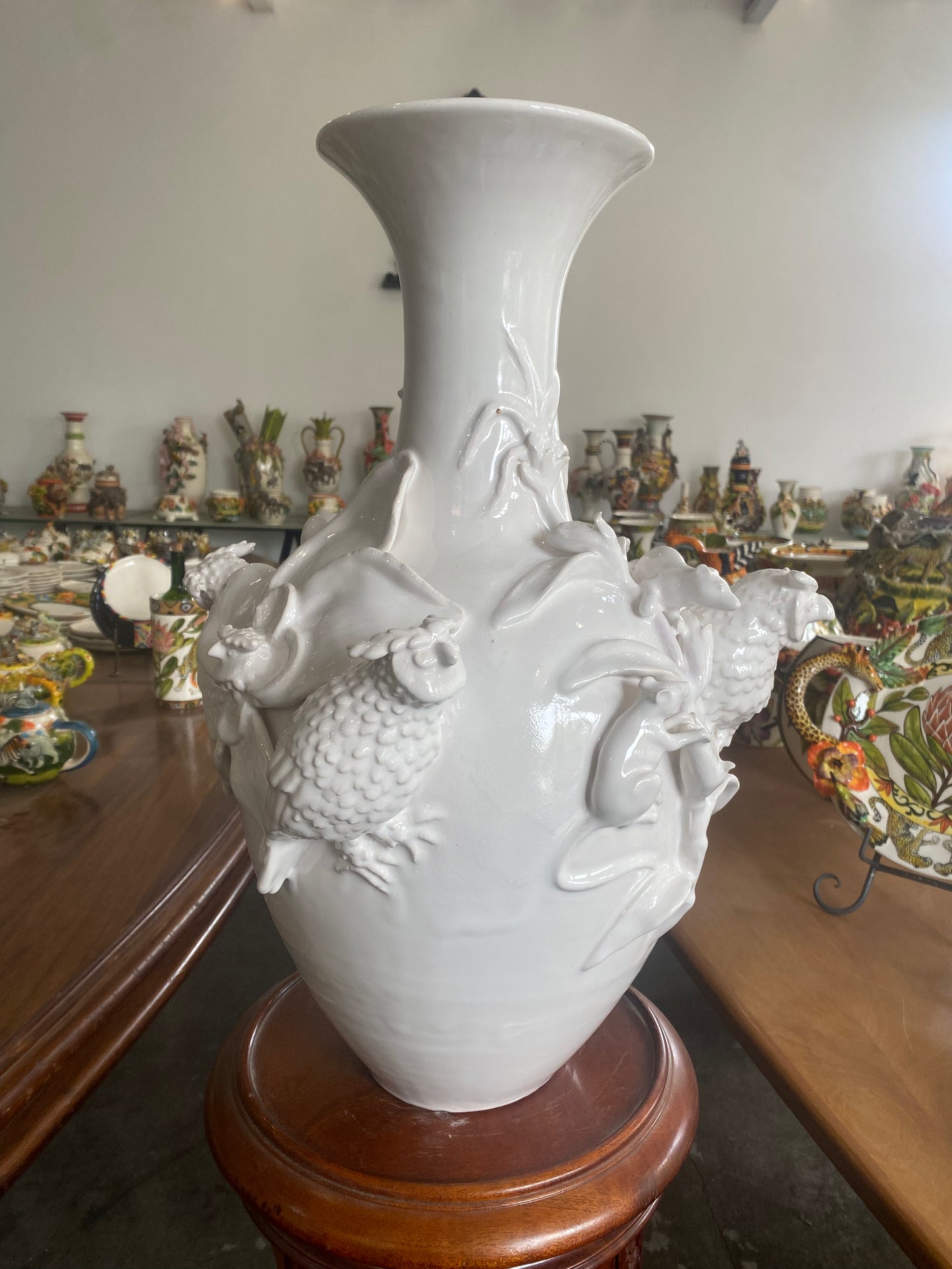 White Owl Vase