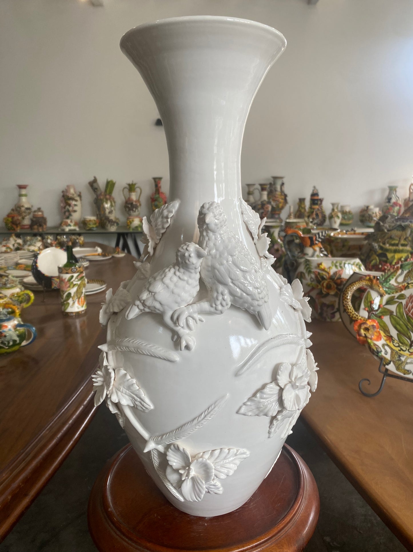White Canary Vase