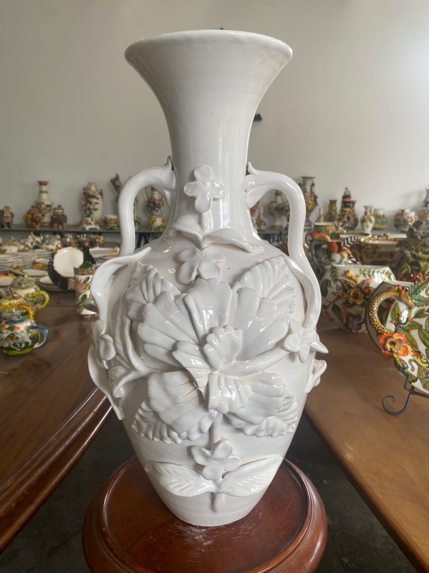 White Flower Vase