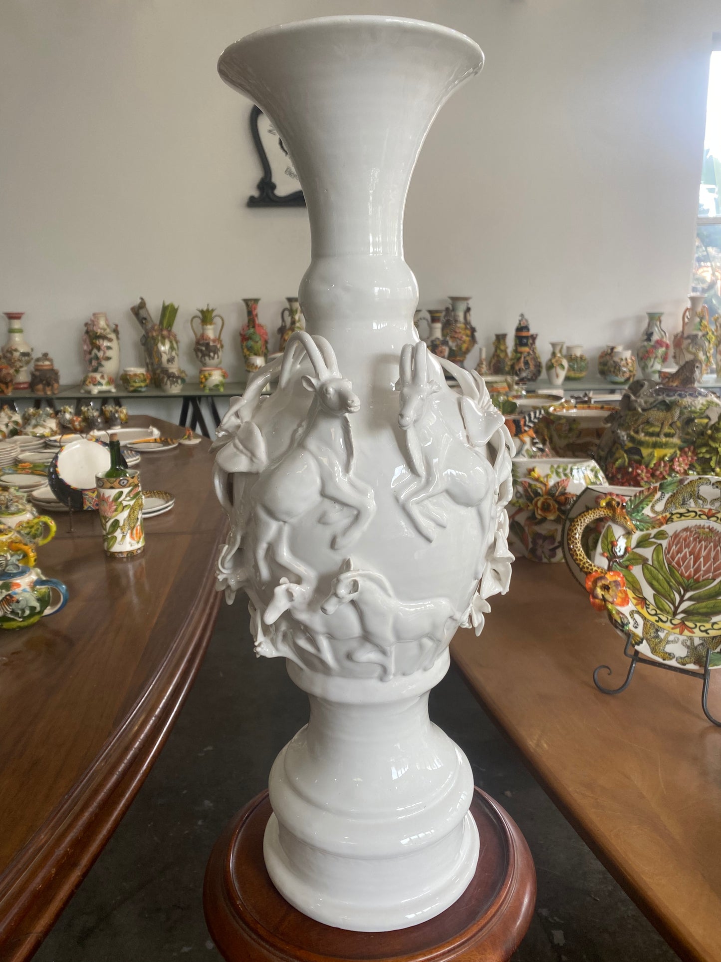 White Nyala Vase