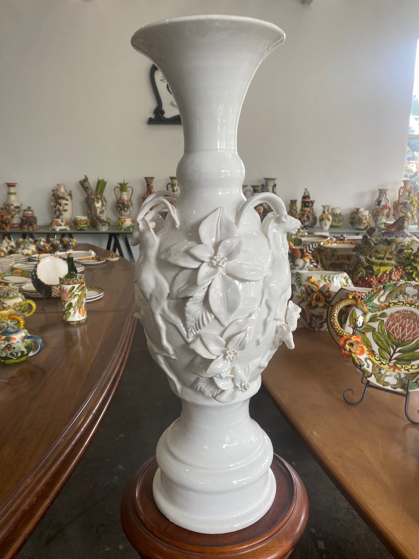 White Nyala Vase