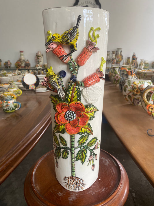 Tall Oval Vase