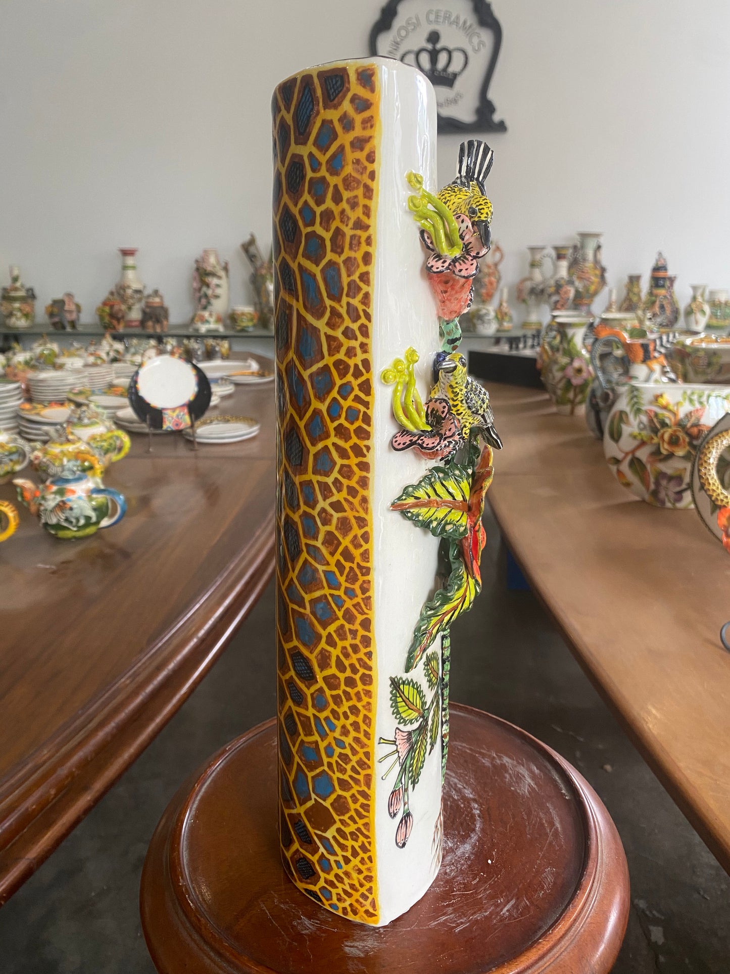 Tall Oval Vase