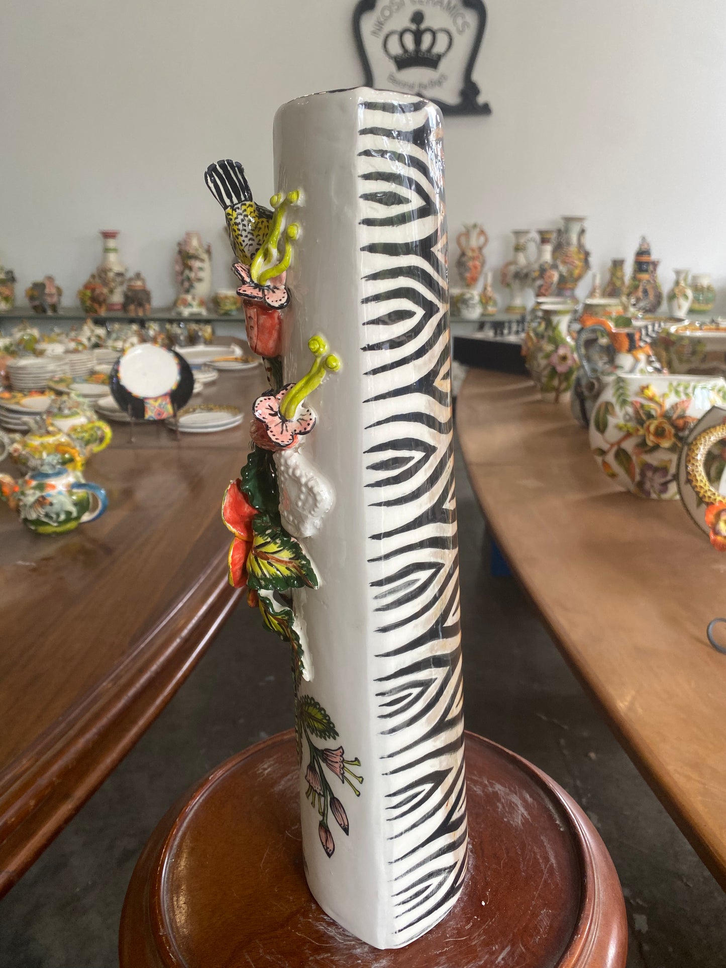 Tall Oval Vase